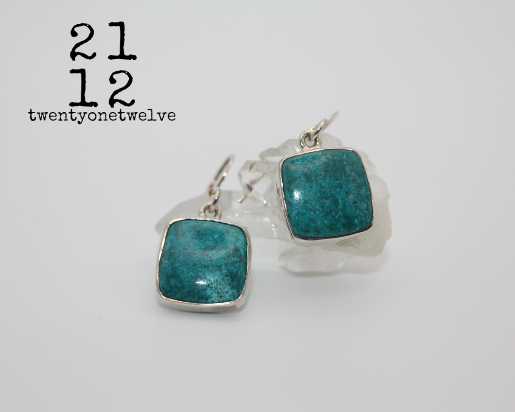 Chrysocolla Drop earings